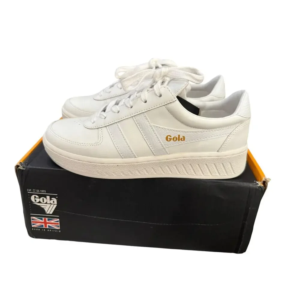 Gola Women's White Classics Grandslam Leather Sneakers Size 7